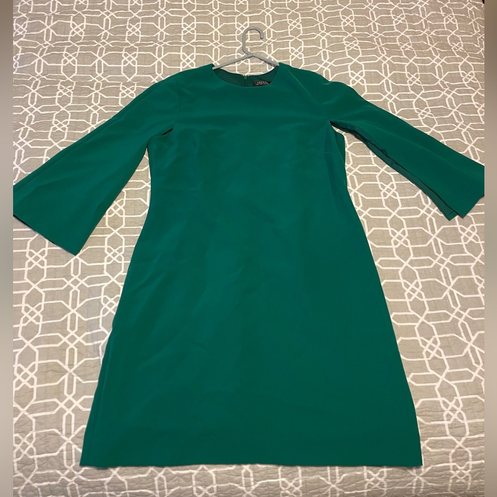 COPY - Tahari Emerald Green Long Split Sleeve Dress